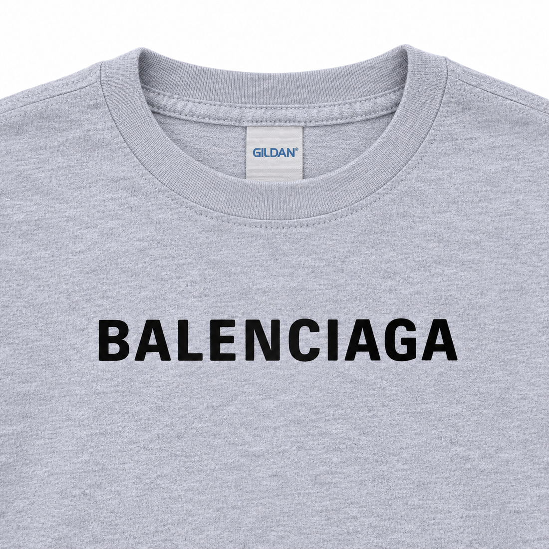 Youth Kids Balenciaga Cotton T-Shirt grey print detail