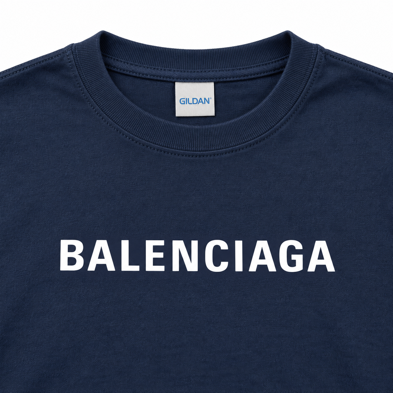 Youth Kids Balenciaga Cotton T-Shirt navy print detail