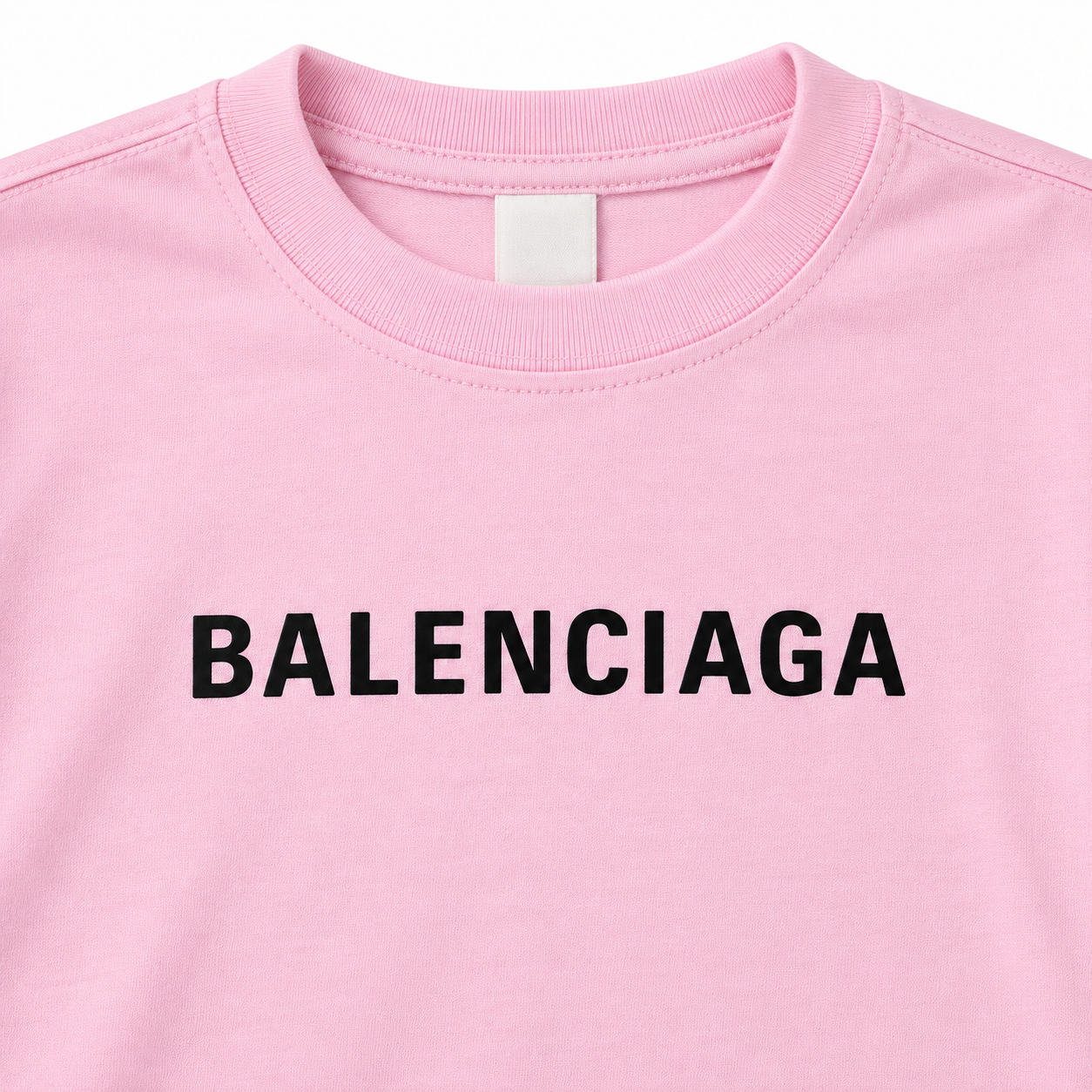 Youth Kids Balenciaga Cotton T-Shirt pink print detail