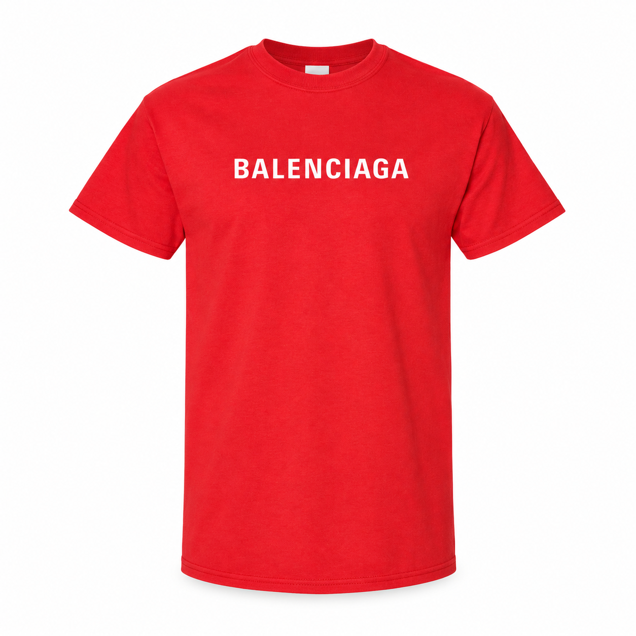 Youth Kids Balenciaga Cotton T-Shirt red main front view