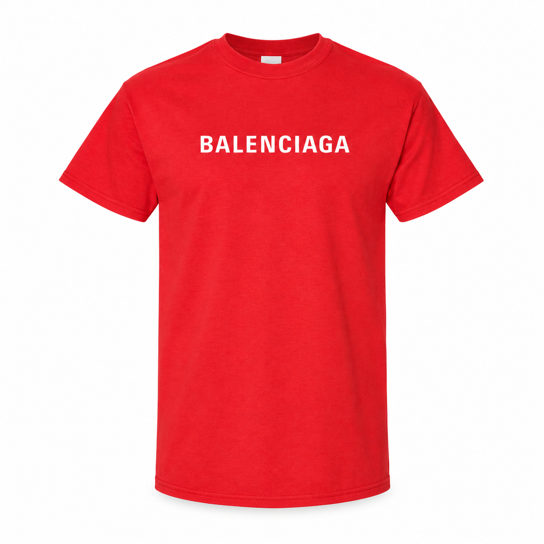 Youth Kids Balenciaga Cotton T-Shirt red main front view