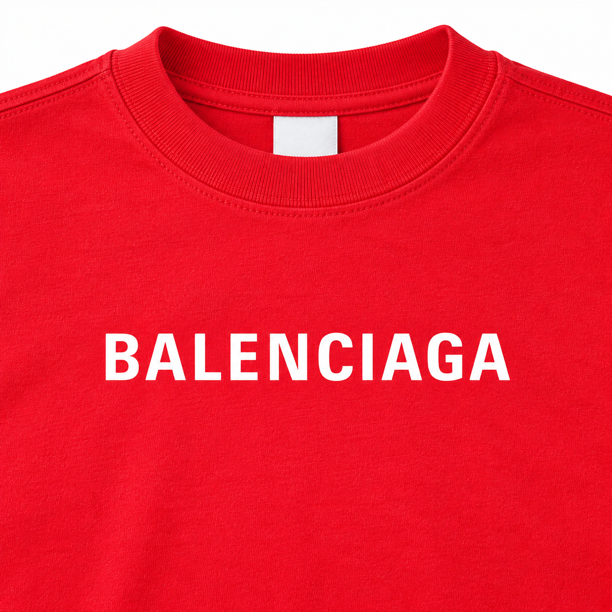 Youth Kids Balenciaga Cotton T-Shirt red print detail