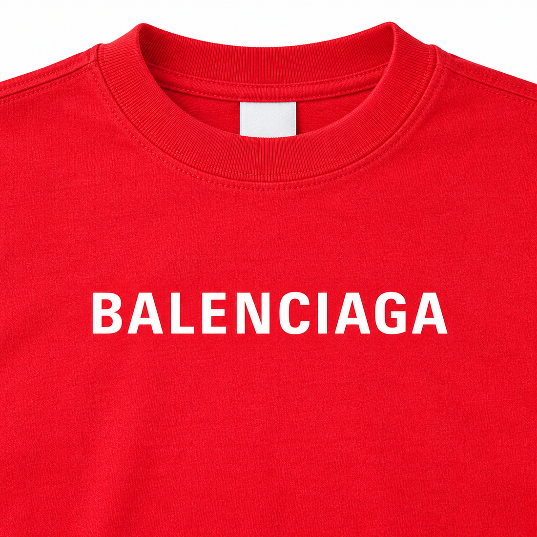 Youth Kids Balenciaga Cotton T-Shirt red print detail