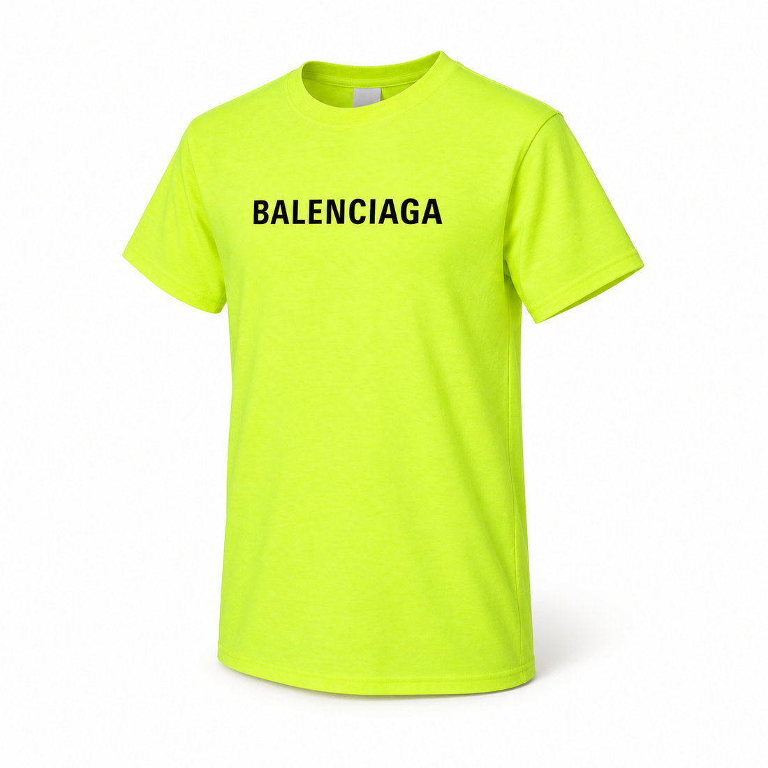 Youth Kids Balenciaga Cotton T-Shirt safety green alternate angle