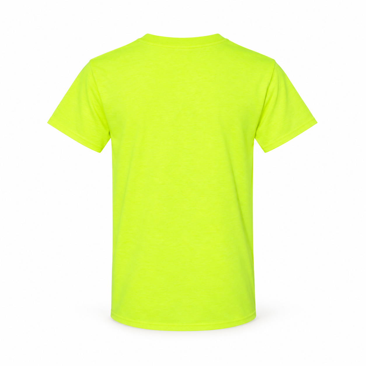 Youth Kids Balenciaga Cotton T-Shirt safety green rear view