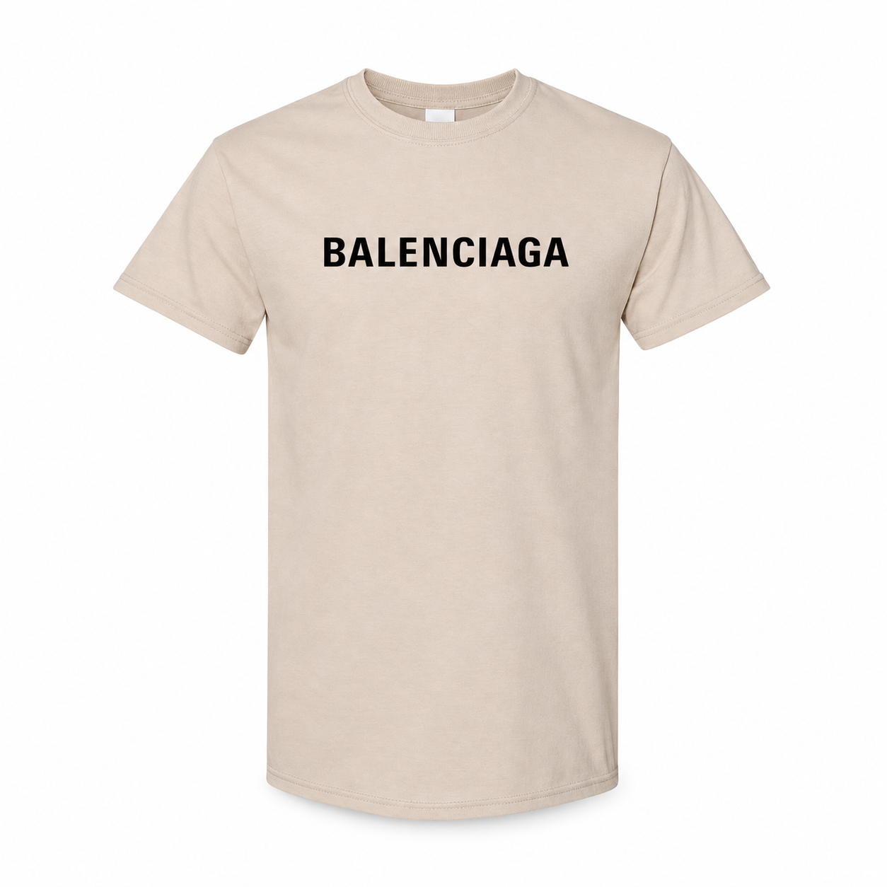 Youth Kids Balenciaga Cotton T-Shirt tan main front view