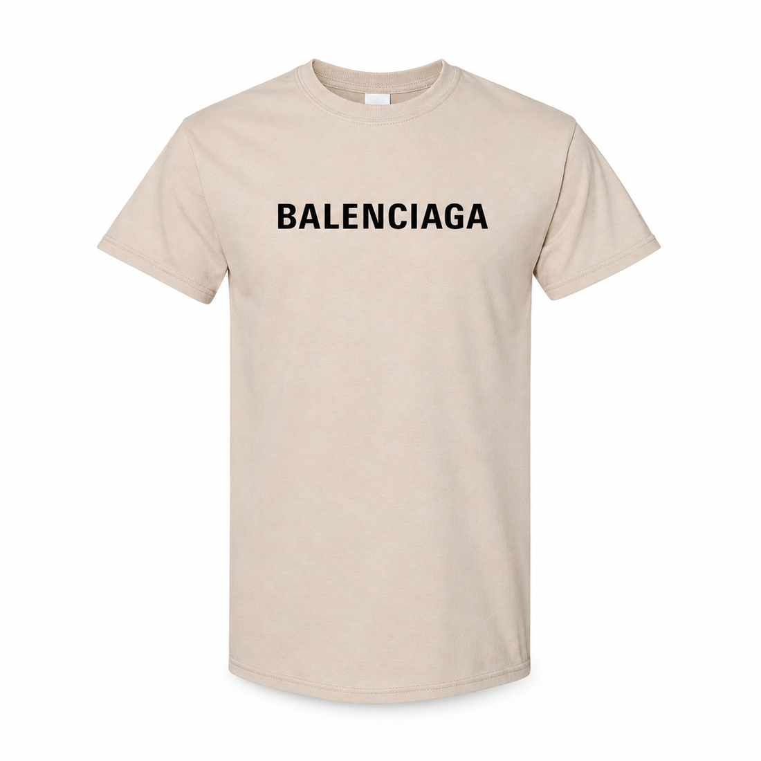 Youth Kids Balenciaga Cotton T-Shirt tan main front view