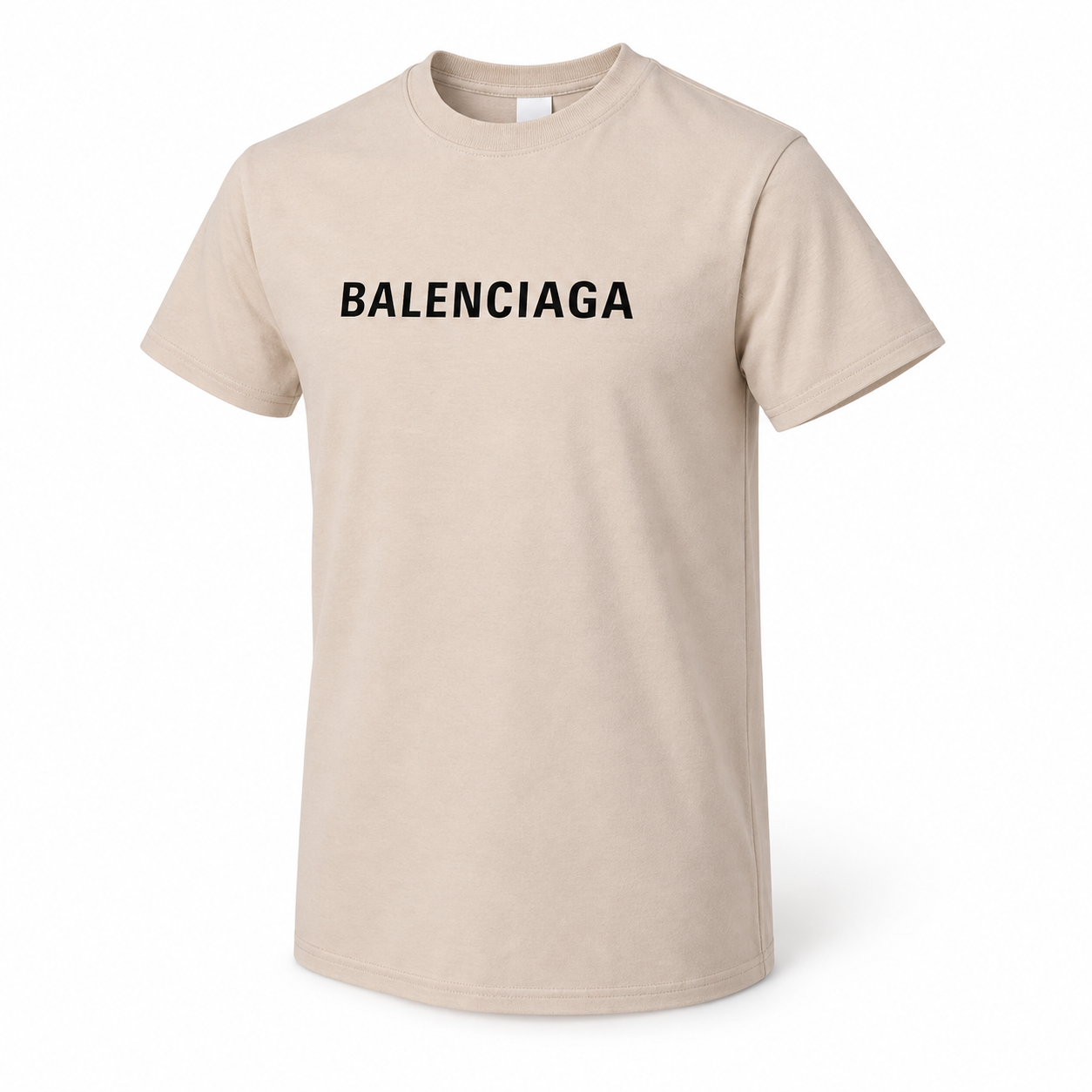 Youth Kids Balenciaga Cotton T-Shirt tan alternate angle