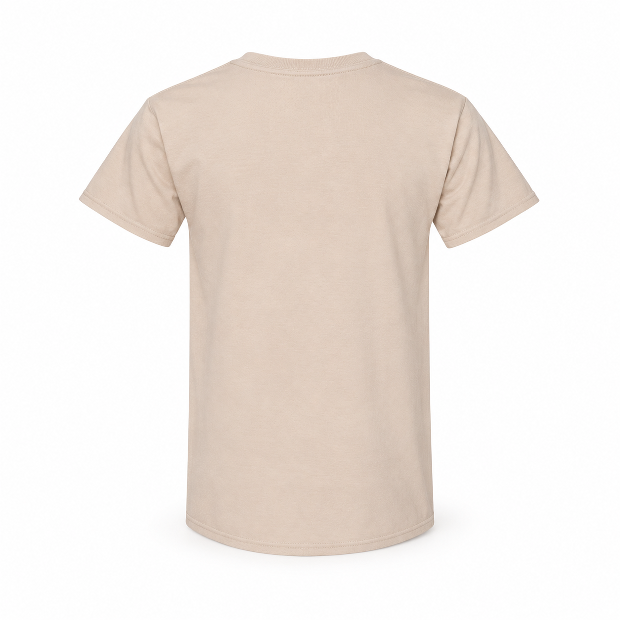Youth Kids Balenciaga Cotton T-Shirt tan rear view