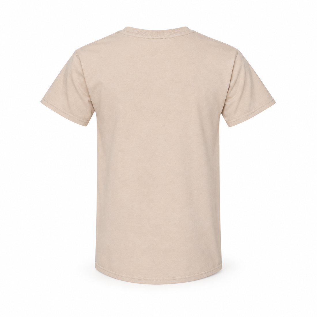 Youth Kids Balenciaga Cotton T-Shirt tan rear view