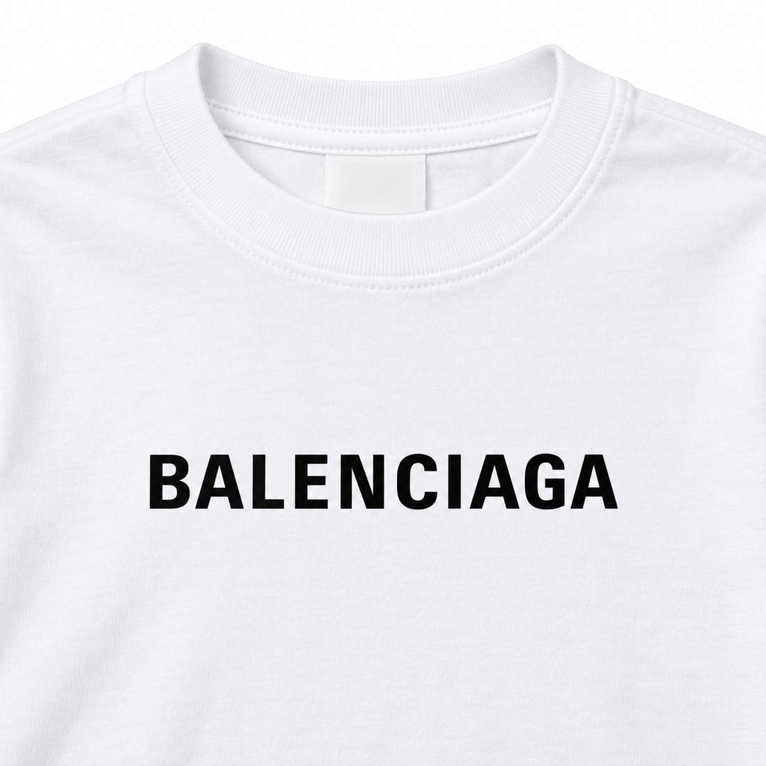 Youth Kids Balenciaga Cotton T-Shirt white print detail